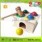 Baby Hand Exercise Wooden Hammering Balls Toys w/ balls, hammer, box