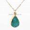 Yiwu Factory Wholesale High End Fashion Jewelry Aquamarine Crystal Necklace