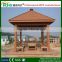 Pavilion roofting wood plastic composite material gazebo 3*3m/garden pavilion gazebo