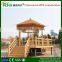 garden pavilion gazebo with customized size made of wood plastic composite decking material