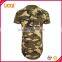 100 cotton curved hem t shirt oversize camo tall t-shirt blank