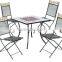2016 cheap tables and chairs for events-5pc folding outdoor mosaic club set