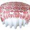 Polyester Taffeta flocking table cloth,table overlay,table runner for weddings                        
                                                Quality Choice