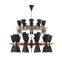 Modern Italy Design Double-deck Chandelier with Cups Shade LED Up and Down Lights for Hotels