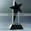 Crystal pyramid plaque with engraving crystal trophy