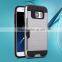 Brushed metal card holder combo case for Samsung Galaxy S7 dual layers cover