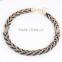 Metal Jewelry Luxurious European and American Fashion Exaggerated Leather Cord Short Necklace for Ladies