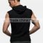 custom fashion mens plain black zip up hoodie