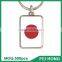 Souvenir no mold fee custom printing Korean flag metal nickel flag keychain
