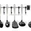 Silicone kitchen utensil set innovated with stand