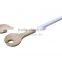 white bamboo spoon, bamboo fork, coiled bamboo spoon, coiled bamboo fork