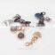 Fancy double rubber puller zipper slider for garments Brightness B1-80025