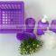 Fantasy collection purple 6pcs Plastic Bathroom Square Shower Caddy With Shrinking Packing