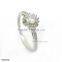 Fashion Gold Flower Shape Crystal Diamond Wedding Ring For Women