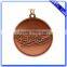 High quality Stamping antique brass plated engraved medal