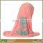 Womens pink hijab all in one hat and scarf combination