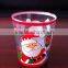 Happy holidays christmas tree old fashion drink glass set 4