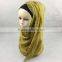 Wholesale Hot Infinity Cotton Hijab Scarf With Lace Around Muslim Pashmina