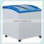 High quality curved glass door commercial freezer ice cream display freezer