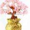 rose quartz crystal rocks christmas tree for home decoration