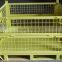 RH-C03 steel crate 1140*1130*730mm yellow foldable stoarge cage insert feet steel container wire cages