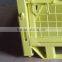 RH-C03 steel crate 1140*1130*730mm yellow foldable stoarge cage insert feet steel container wire cages