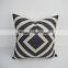 Geometrical linen/cotton fabric woven plain throw pillow