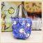 Fashion bear printing cotton and linen handbag