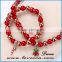 Christmas Gifts 2016 fashion beads necklace and Bracelet set with bell charm