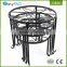 Best selling balcony floor standing black iron metal flower pot rack