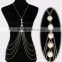 Bikini Beach Crossover Harness Necklace Waist Belt Belly pearl sex body chain jewelry