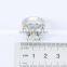 Fashion jewelry Women18K Gold Plated 5CT white gemstone Solitaire sterling silver Ring