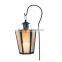 Outerdoor decoration hang small house Metal Lantern with Metal Pole