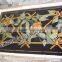 Black Rectangle Marble Inlay Table Top, Marble Inlay Center Tables, Rose Flower Deigns Inlaid Table Top