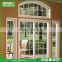 Safety door design with grill fixed arch top double glazing pvc sliding window and door