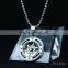 Fashion Design Natural Fine Citrine Siver Pendant For Men and Women