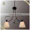 Beat Selling Classic Wrought Iron Interior Decorative Pendant Lamps Fabric Shade Pendant Lights, Lamp Pendant Lamps Fabric