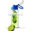 BPA free Lemon juice tritan shark bottle, Cold drink fruit infuser sports bottle, tritan fruit infuser water bottle