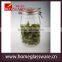 wholesale 500ml clear flip lid food storage jar with swing top