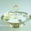 One tier cake stand ceramic white and gold design electroplated factory cheap price