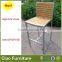 Upscale tropical style aluminum bar chair