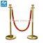 Gold q pole barrier stanchions rope stand