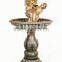 Garden Art Craft Bronze Children Water Fountain