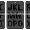 Fancy silicone ice cube tray with alphabet letter A to I shaped