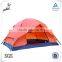 Two Door Fiberglass Poles Polyester Fabric Camping Tent for Family