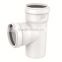HIGH QUANLITY TEE WITH SOCKET OF PVC GB STANDARD EXPANDING FITTINGS FOR DRAINAGE WITH GASKET