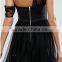 new models Clothing OEM Zip-back One Shoulder and Off Shoulder Mesh Prom Dresses