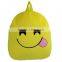 cheap wholesale stuffed items plush funny backpacks emoji kids backpack