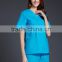 Juqian 2016 hospital wear cotton/polyester V neck design nursing nurse uniforms set