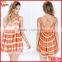 Perfect tie dye grid-patterned latest beach dress designs
